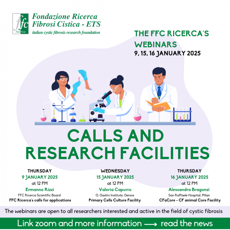 Webinar di presentazione dei Bandi e dei Servizi alla ricerca di Fondazione Ricerca Fibrosi Cistica